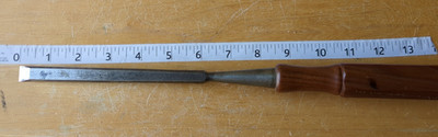 Old Woodworking Tools, Vintage TH Witherby 1/2'' Bevel Edge Socket Chisel