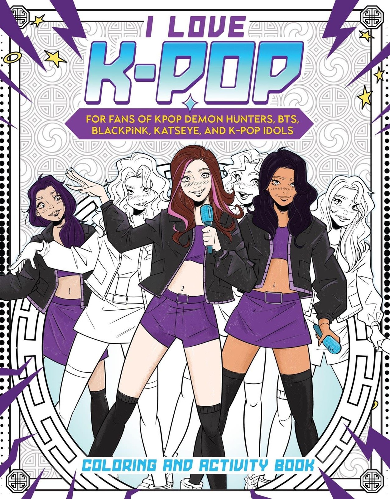 I Love K-Pop Colouring Book Music Kids Activity Travel Book