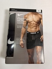Nike Men s Essential Micro Boxer Briefs 3 Pack SMALL Black - FREE SHIPPING