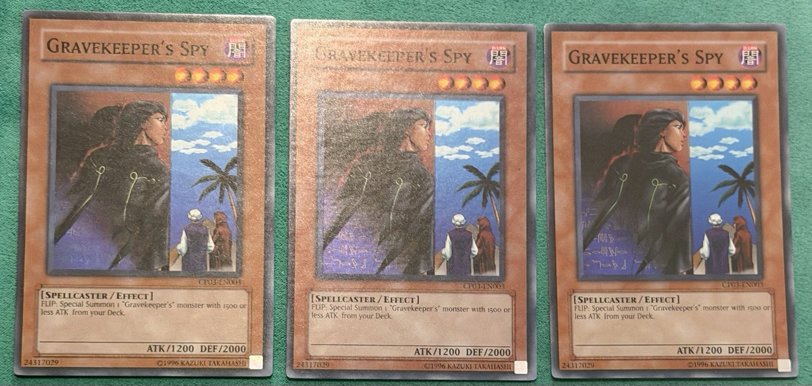 Gravekeeper's Spy CP03-EN003 YuGiOh Champion Pack: Game Three trading card — raw and PSA graded price guide