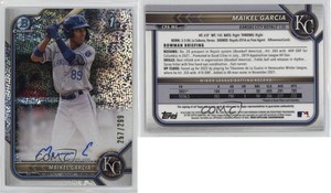 2022 Bowman Chrome Prospect Speckle Refractor /299 Maikel Garcia #CPA-MG Auto