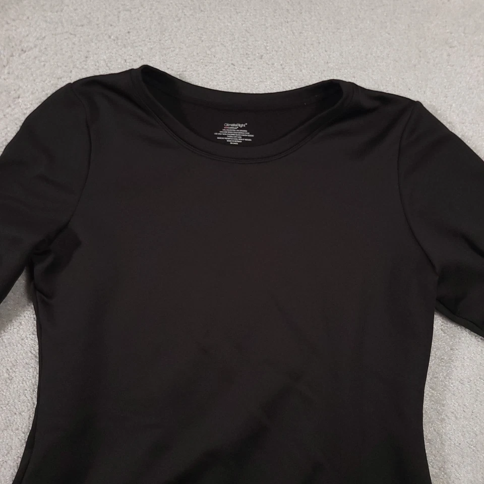 Climate Right Cuddl Duds negro forrado de lana para mujer mediano negro agujeros para el pulgar Foto 3 de 4