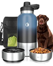 32 oz. Portable Dog Water Bottle and Bowl for Walking, Hiking and Travel