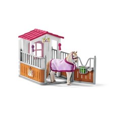 Image of Schleich 42368 Horse stall with Lusitano mare Horses play set Horse Club toy NEW