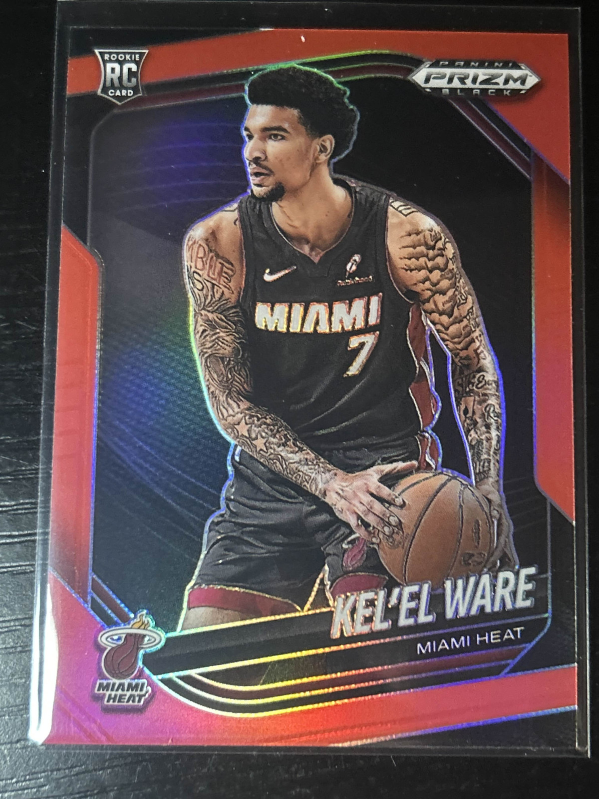 Kel'el Ware 2024 Prizm Black #156 Red Prizm /299 Rookie RC