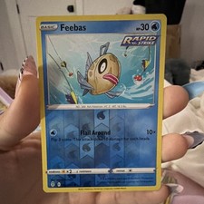 Pokémon Feebas Rapid Strike 037/203 SWSH07 Evolving Skies Reverse Holo 30 HP