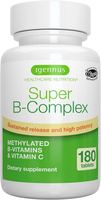 Igennus Super B-Complex Methylated B-Vitamins, MTHFR Supplement with Methylfolat