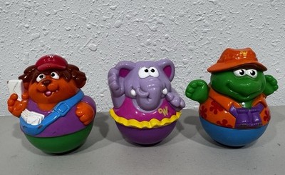 Playskool Weebles Weeble Wobble Elephant Turtle Mailman Set Lot Toy Figure 2003