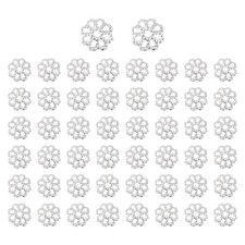 Beautiful Bead 6mm Silver Tone Flower Bead Caps for Jewelry Making About9133