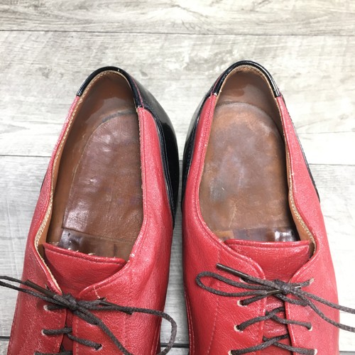 Vintage 70s KY Shoes Disco Platform Brogue Red Black Leather Mens Size 10.5, Size 10, $254.97 - Photo 9