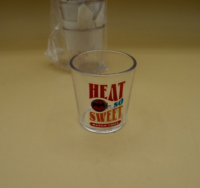 Bacardi Heat So Sweet Mango Chile Acrylic Shot Glasses 2oz Lot Of 10