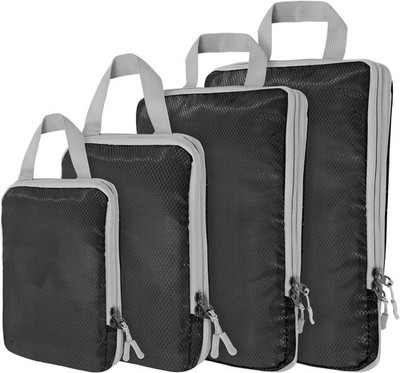 Kompressionspackwürfel, 4er Set Ultralight Cubes für 4, schwarz 