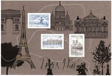 Timbre France F5048** Bloc doré Paris 2016