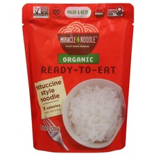 Miracle Noodle Organic Gluten Free Vegan Fettuccine Noodles 7 Ounce Pack