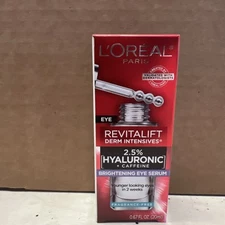 Loreal Revitalift Derm Intensives 2.5 Hyaluronic Brightening Eye Serum 0.67 oz 