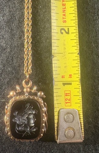 Antique/Victorian Two Sided Photo Locket Pendant Black Onyx (See Description) - Picture 9 of 9