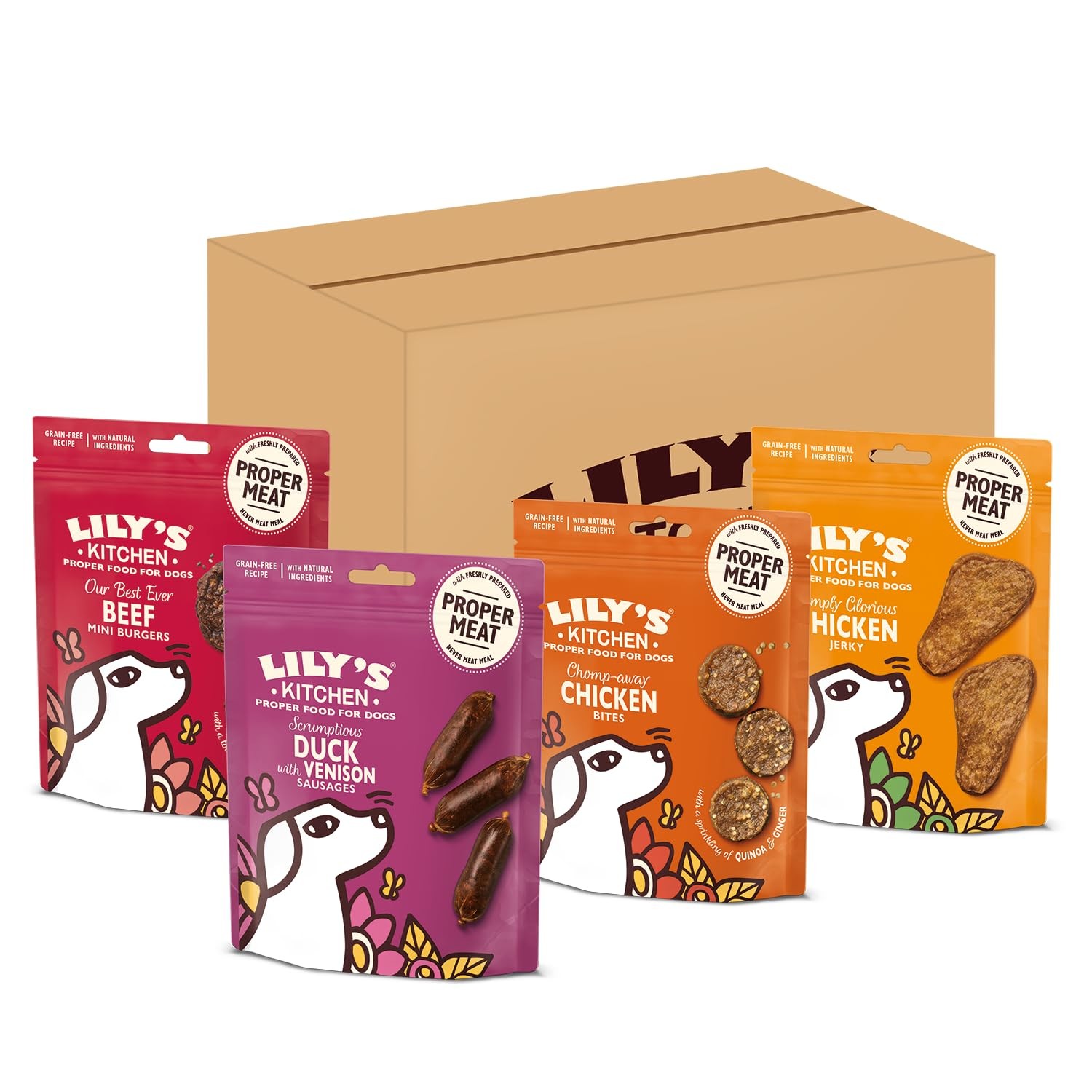 Lily's Kitchen Natural Dog Treats Multipack - Beef Mini Burgers, Duck and Venis… - Image 2