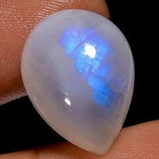 100% Natural Rainbow Moonstone Pear Cabochon Gemstone 17 Ct. 18X13X6 mm GC-41373