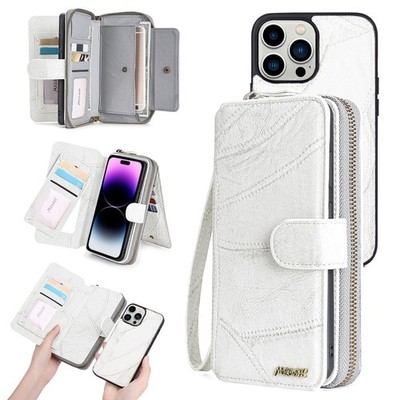Luxury Leather Wallet Zip Coin Purse Card Flip Case For iPhone 17ProMax 16 15 14