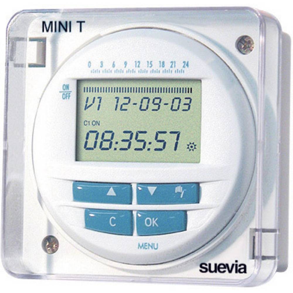 Programmateur numérique Suevia Practic Log rail ou saillie rail 230V