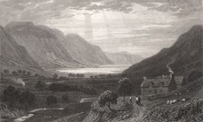 Talyllyn, Merionethshire, Wales, by Henry Gastineau. Snowdonia 1835 old print
