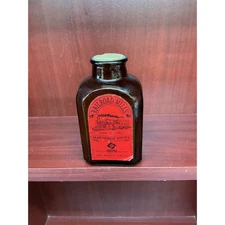 Railroad Mills Rose Scented Maccoroy Snuff Amber Glass Bottle Cork Top 4.65 Oz