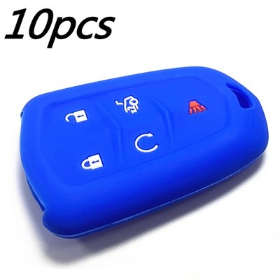 10 Blue Silicone For Cadillac ATS CT6 XT4 XT5 CTS 5B Remote Key Fob Cover Case