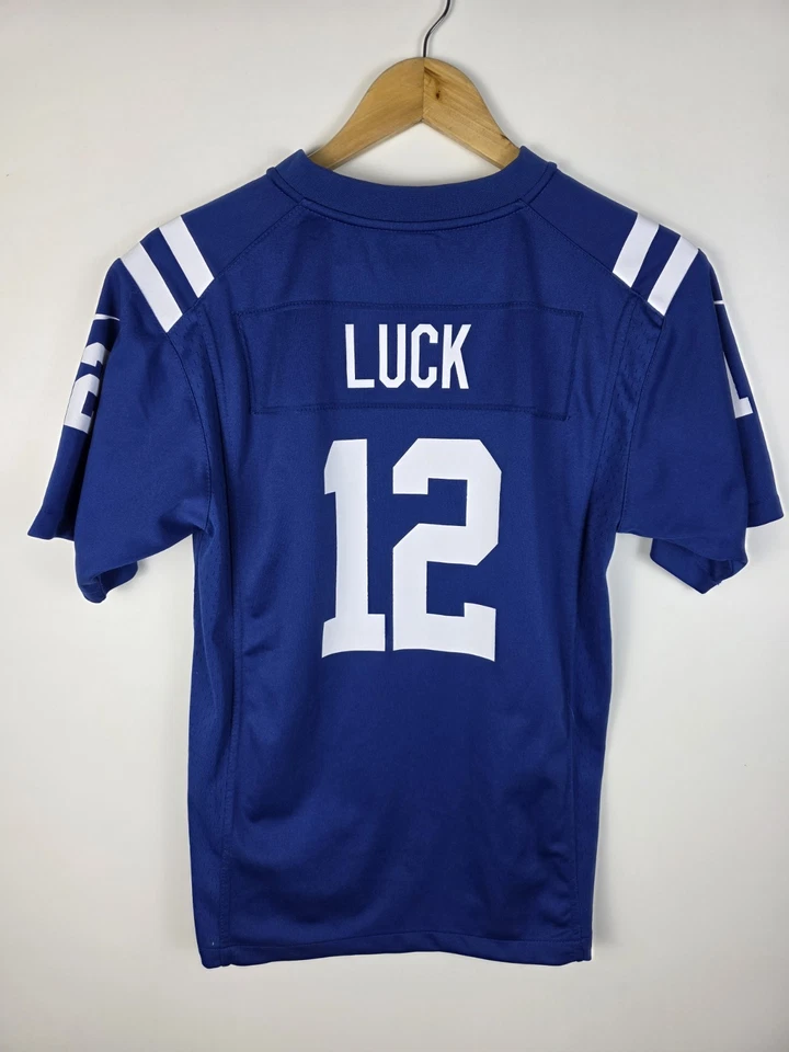 Youth Large Indianapolis Colts #12 Andrew Luck Jersey - Image 2 of 3