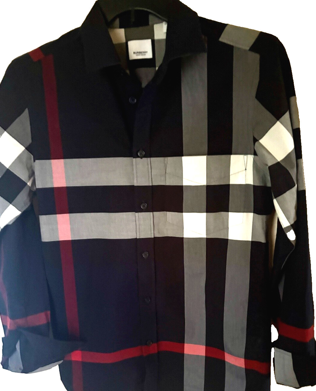 BURBERRY MEN'S MULTICOLOR NOVA PATTERN COTTON BLE… - image 9