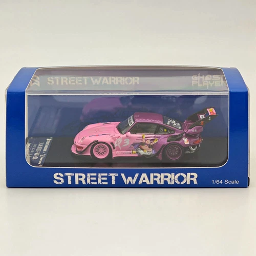 SW 1:64 Dragon Ball RWB 993 911 Racing Sport Modell Diecast Metall Auto pink - Bild 5 von 7
