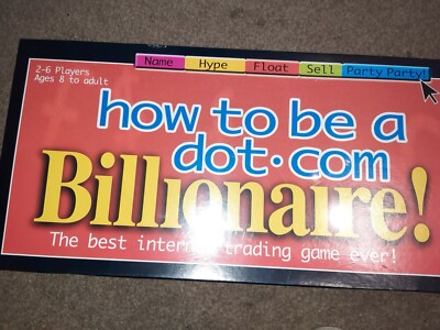 New Sealed How To Be A Dot.com Billionaire Board Game 2000 (SEALED)