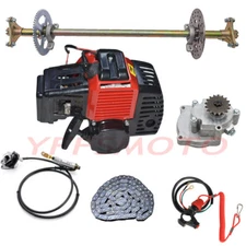740mm Rear Axle Kit 49cc Engine Motor Brake Caliper Transmission Clutch for Cart
