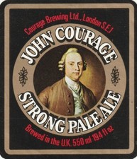 BEER BOTTLE LABEL - COURAGE BREWERY - STRONG PALE ALE (G)