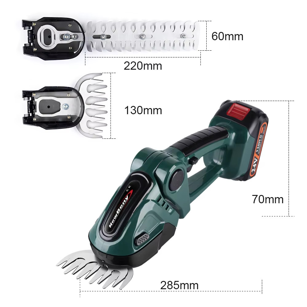 Tagliasiepi Elettrico Cordless Ricaricabile Potatore Tosaerba Attrezzi Giardino - Miniatura 2