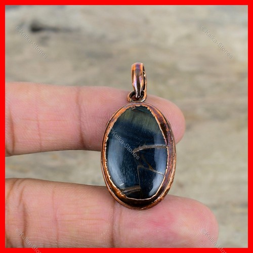 Mothers day Deal Pietersite Gemstone Ethnic Electroformed Pendant Jewelry Copper - Picture 3 of 6