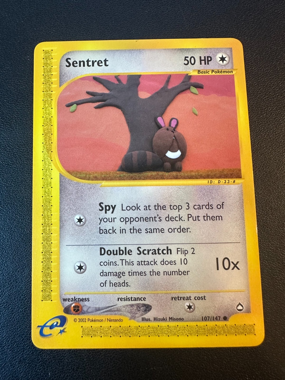 Sentret 107/147 Common Pokemon Aquapolis Vintage WOTC E Series LP 2003