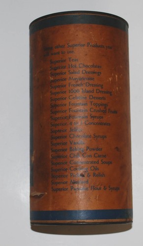 Vintage Superior Spices 2 LB. Can Ground Cummin Seed Rare Cardboard Metal - Picture 3 of 6