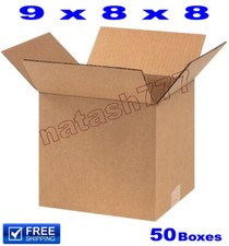 50 - 9x8x8 Cardboard Boxes 32ECT Mailing Packing Shipping Corrugated Carton