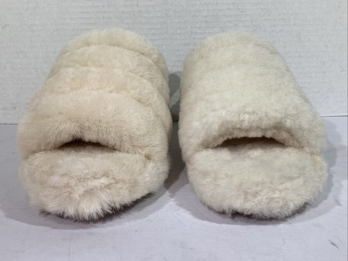 UGG Women’s Size 7 EU 38 Natural Fluff Yeah Slingback Slides Slippers AJ-121 - Picture 2 of 9