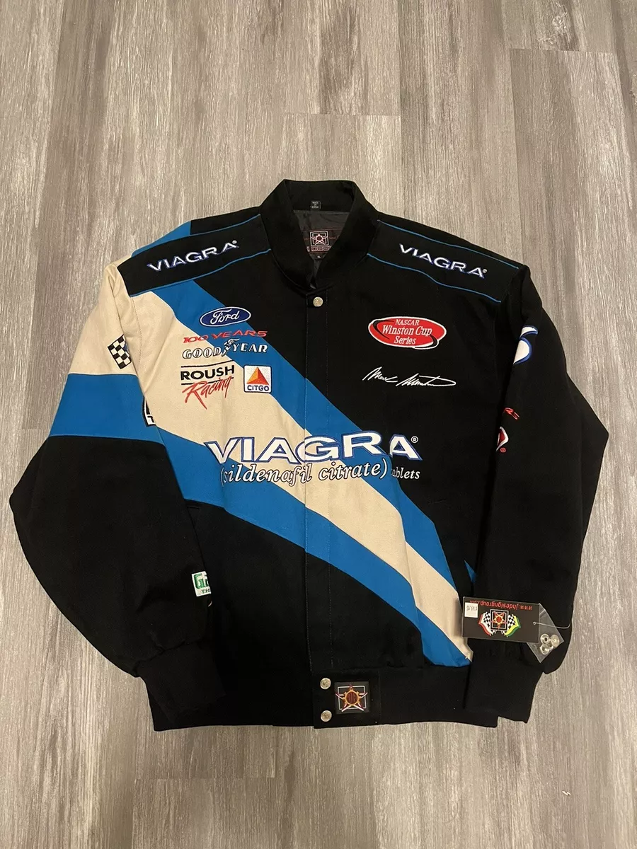 Vintage NASCAR Mark Martin Viagra Jacket Team Caliber Y2K Size XL
