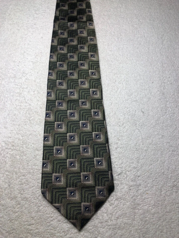 Gravata masculina JOS A BANK VERDE COM AZUL E CINZA 4 X 61 - Imagem 2 de 4