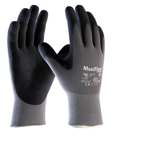 12 x gants de travail confort MaxiFlex Ultimate ADAPT 42-874B mousse nitrile revêtement paume - Photo 2 sur 3