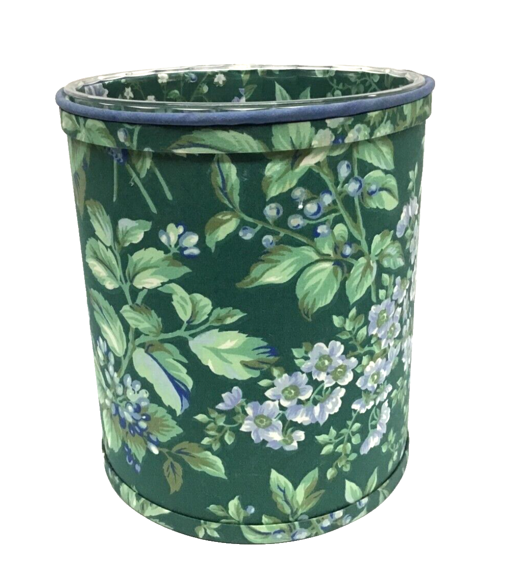 Laura Ashley Floral Vintage The Vineyard Fabric Trash Can with