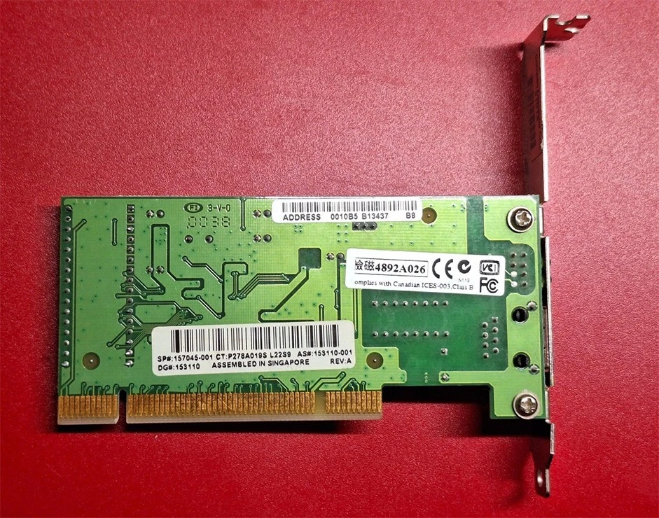 VINTAGE COMPAQ 157045-001 PCI 10/100 WOL Network Adapter Card - NEW - Image 2 of 3