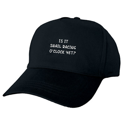 IST ES SCHON SCHNECKENRENNEN UHR? HANDBEDRUCKTE LUSTIGE BASEBALL KAPPE