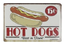 Hot Dogs best in town tin metal sign wall pieces for living room