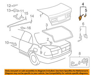 Toyota Oem 2000 Camry Trunk Lock Or Actuator Latch Release 6461033040 Ebay