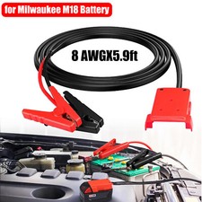 5.9FT Jump Starter 8AWG Jumper Cables Charger Adapter for Milwaukee M18 Battery