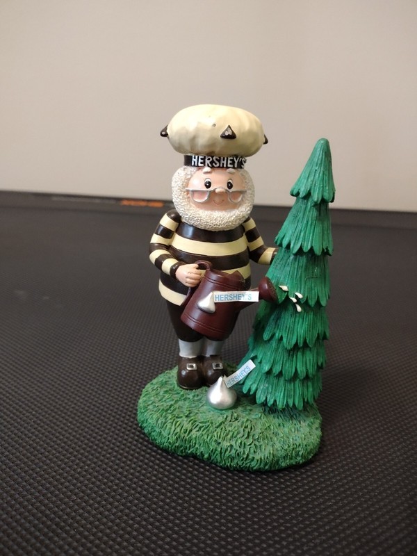 Kurt Adler Hershey's Figurine 2004 Man Watering Christmas Pine Tree 