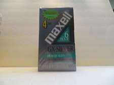 Maxell T-120 Minute Gx Silver Video Tape 4pk